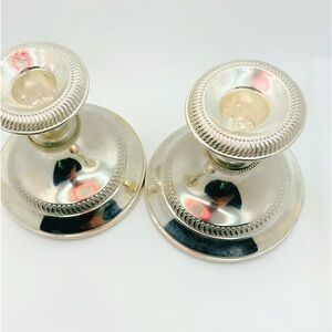 Silver plate taper candle holders